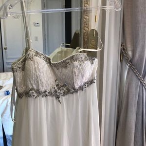 White beaded gown